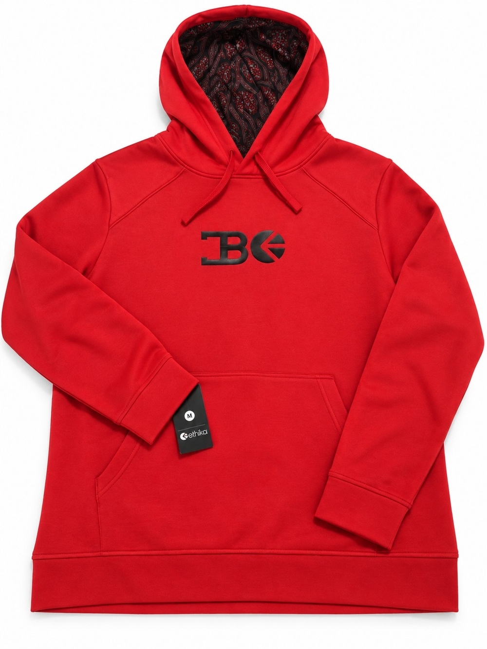 ethika Red Hoodie with Black Logo